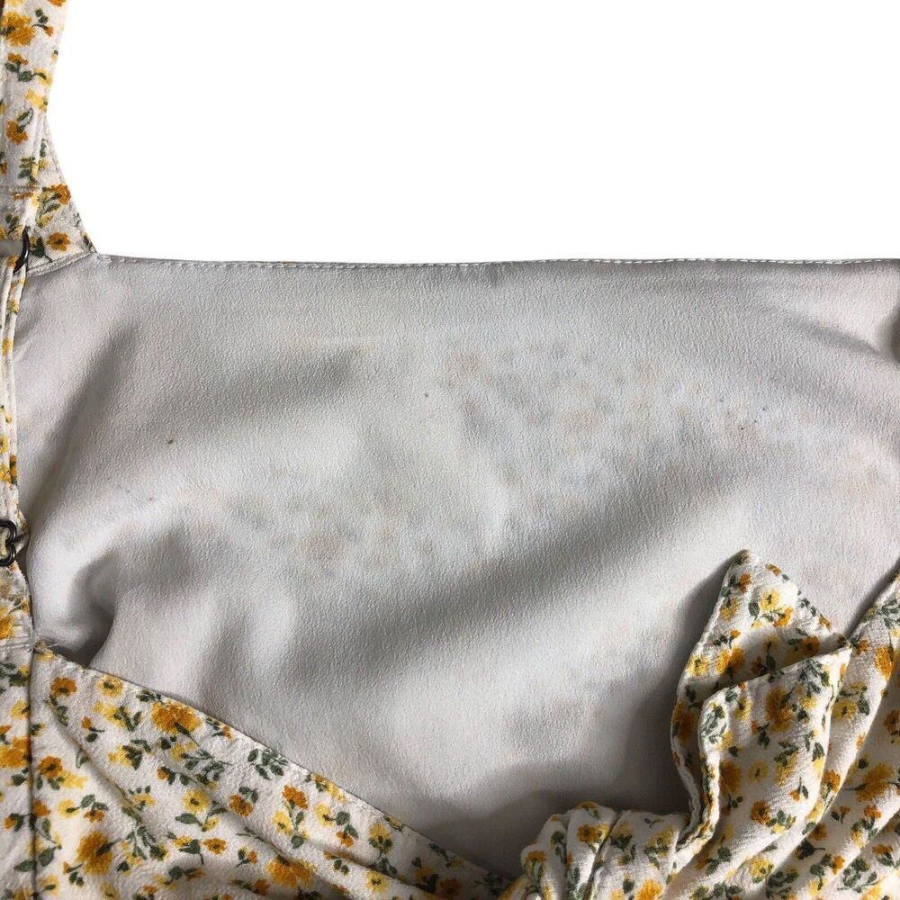 Hollister Top Womens M Ditsy Floral Tie Back Bandeau Crop Tank Top Y2K Cottage - Picture 8 of 14